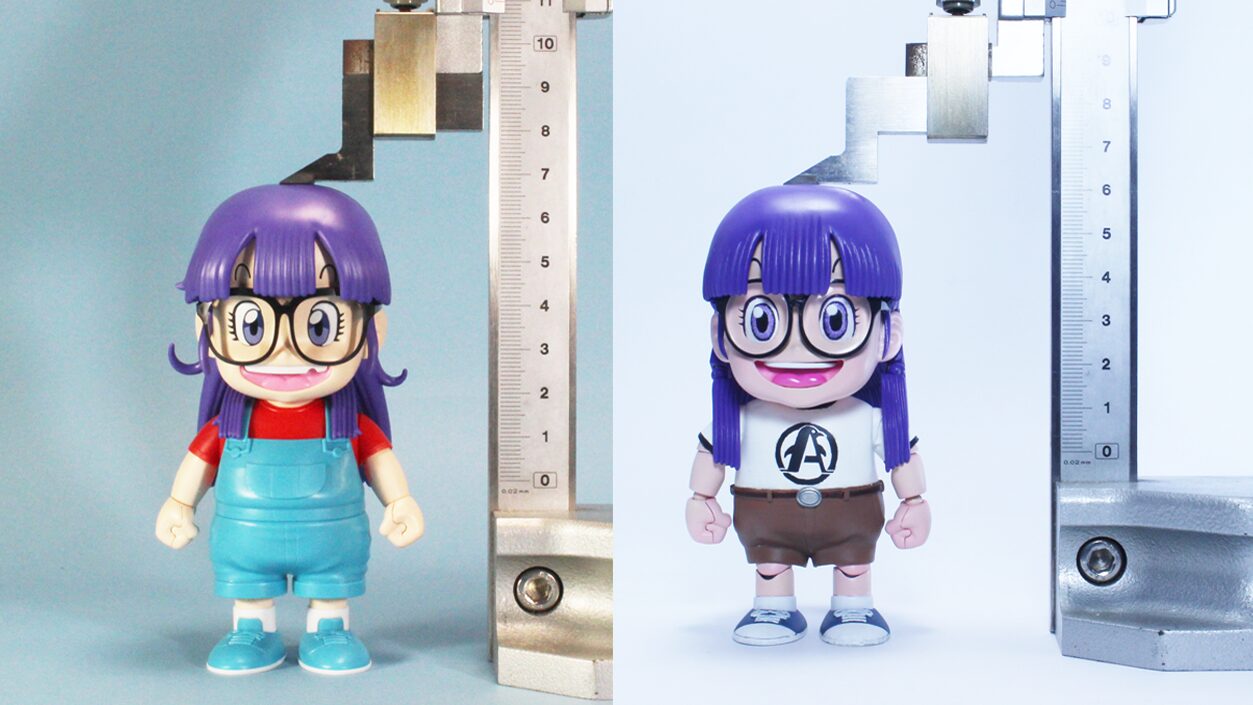 元キットと完成後の身長測定